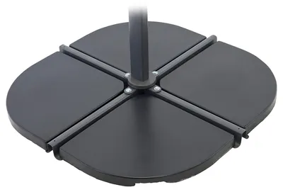 Produktbild von home24 Sonnenschirmfuss - Schwarz - Beton - 47 x 4 x 47 cm