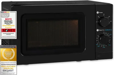 Produktbild von Exquisit Mikrowelle WP 700 J17-3 sw | Unterbau | 700 W | Drehteller 25,5cm | Schwarz