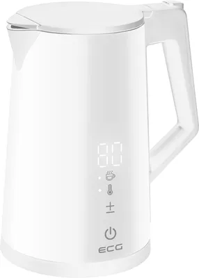 Productafbeelding van ECG RK 1893 Digitouch Wit | Dubbelwandige waterkoker met temperatuurregeling | 1,7 liter | 2200 W |