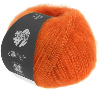 Produktbild von Lana Grossa SILKHAIR 25 g feines Lace-Garn aus Superkid-Mohair und Seide in 64 Farben 210 m Farbe 171 - Orange