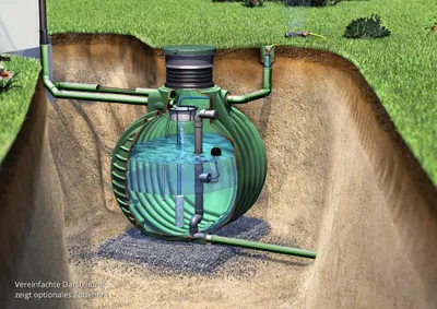Produktbild von GARANTIA COLUMBUS Retentionszisterne Plus 4500 Liter inkl. Teleskop-Domschacht und PE-Deckel