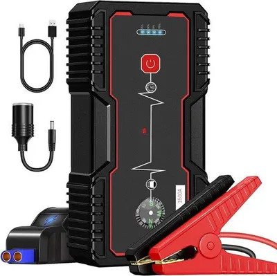Immagine prodotto di Potente avviamento per auto 18000 mAh 1500 A nero/rosso impermeabile