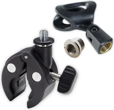 Immagine prodotto di Morsetto universale K-M 23690 con morsetto per microfono e filettatura riduttrice