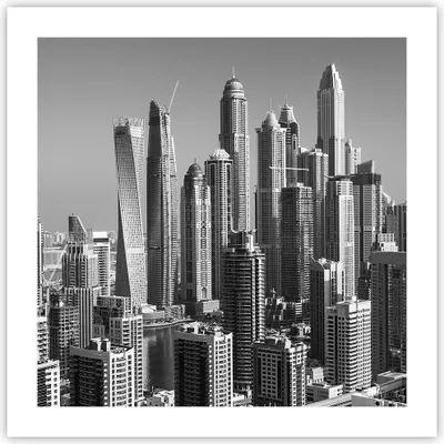Produktbild von Poster - Poster ohne Rahmen - Wolkenkratzer Fotografie Dubai - 50x50 cm - Wand Bild - Wanddeko - Wandbilder - Kunstposter - Wandposter - Bilder - Kunstdruck - Wanddekoration - P2XAC50x50-4388