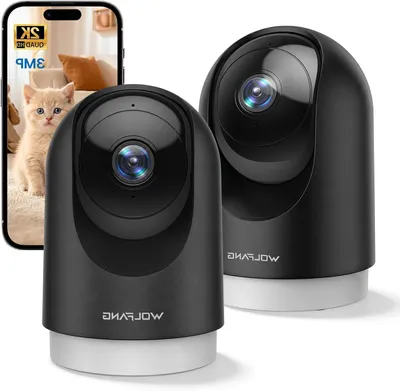 Zdjęcie produktu dla Kamera monitoringu wewnętrznego - kamera Wi-Fi do domu - do obserwacji zwierząt i dzieci - obracana o 360 stopni - rozdzielczość 3 MP - biała