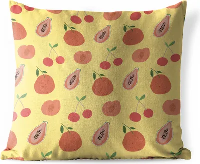 Produktbild von MuchoWow® Outdoor Kissen - Obst - Abstrakt - Muster - 60x60 cm - Wetterfest - Lounge Kissen - Dekoration - Schlaf Kissen