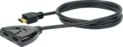 Obrázek produktu pro Schwaiger HDM21A531, Černá, 3840 x 2160 px, 0,7 m, Zlato, 180 g, 90 x 20 x 90 mm
