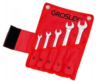 Produktbild von Grosley GR50228 Ringmaulschlüssel-Set mit Ratsche 8-19mm 5-teilig
