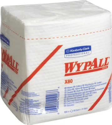 Produktbild von Kimberly-Clark WYPALL X80 Wischtücher 31,5x33 weiß Btl. 4x50Tü.