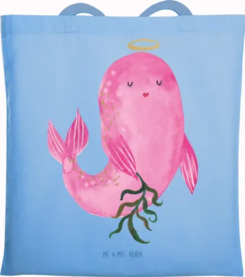 Produktbild von Mr. & Mrs. Panda Schultasche Sternzeichen Jungfrau - Sky Blue - Geschenk, Shopping Tasche, Jungfer, Tote Bag, Uni, dokumententasche, Jutebeutel, Geburtstag September