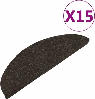 Produktbild von vidaXL Stufenmatten Selbstklebend 15 Stk. 56x17x3 cm Schwarz
