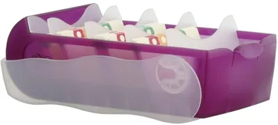 Produktbild von Karteibox Croco A8 quer transluzent lila Packung mit 5 Stück