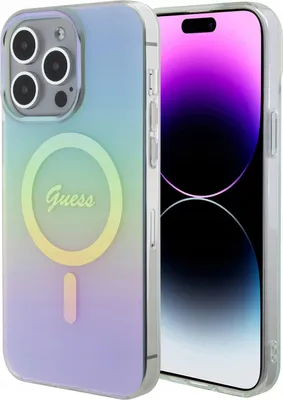 Imagen del producto de Funda Guess Iml Iridescent Magsafe Pro para iPhone 15 Pro - Turquesa