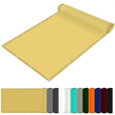 Image de Voile d'ombrage rectangulaire, 120 x 240 cm, imperméable, couleur crème