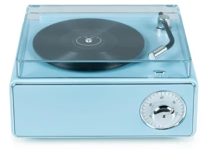 Produktbild von Bigben Kabelloser Lautsprecher mit Vintage Wecker Blau