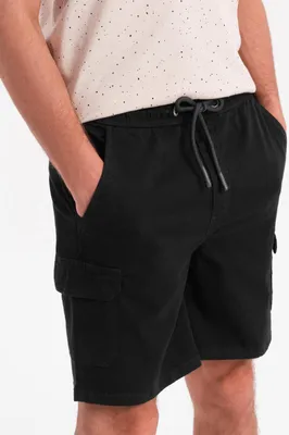 Produktbild von Ombre  Cargo-Shorts aus Baumwolle mit elastischem Bund schwarz S