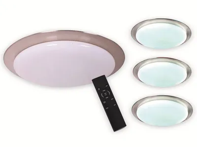 Image de NÄVE Plafonnier à LED Triest 1278461, 230V~, 35 W, 3000 lm, 2700K...6500K, télécommande incluse