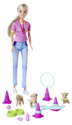 Produktbild von Simba Steffi Love Dog Trainer, Spielpuppe als Hundetrainerin mit einem Trainings