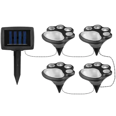 Produktbild von MasterLED Solar Gartenleuchte LED 4.7m – 6500K Kaltweiß – IP44 – Solarlampe mit Erdspieß – Außenbeleuchtung für Garten - Terrasse - Wegbeleuchtung