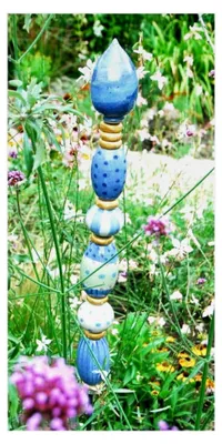 Produktbild von Gartenstele, handgefertigt, frostfeste Keramik