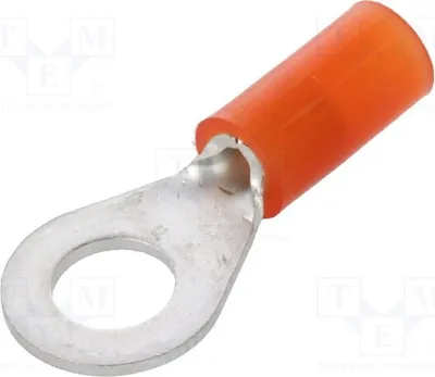 Obrázok produktu pre 10 ks krúžkových konektorov pre káble, prierez 0,5÷1,5 mm², M5, pripojenie: Ø 5,3 mm, červené, izolované, typ FNGS5-1