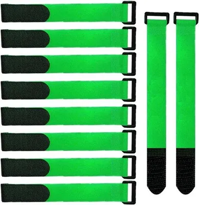 Zdjęcie produktu dla JHubers Goods – 20 sztuk nylonowych opasek zaciskowych 30 x 2 cm, opaski wielokrotnego użytku – zielone