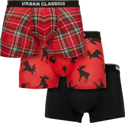 Produktbild von Urban Classics - PLAID Boxer Shorts 3er Pack - M