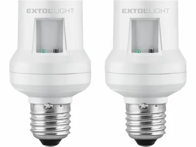 Produktbild von Extol Light Funk-Lampenfassungen 2er Set 43810 für Glühbirnen mit Fassung E27, Reichweite 30 Meter, Drahtlos, ohne Fernsteuerung, 60 W, 230 V, Weiss