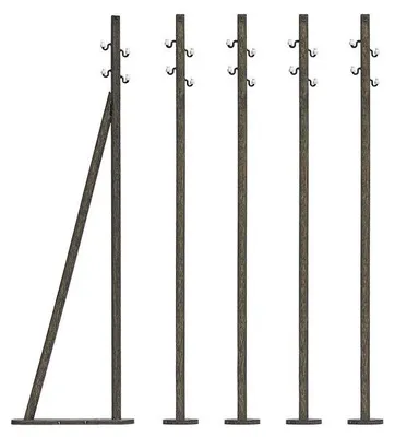 Produktbild von Busch 1569 - 1/87 / H0 5 Freileitungsmasten -