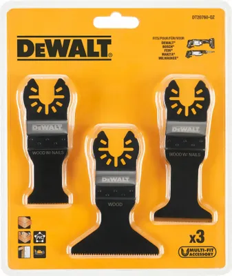 Zdjęcie produktu dla DeWALT DT20760-QZ, Płyta gipsowa, Plastik, Drewno, Czarny, 3 szt.