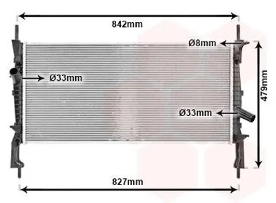 Image de VAN WEZEL 18002405 Radiateur Refroidisseur d'eau Refroidisseur de moteur pour FORD Transit Mk6 Fourgon (V347, V348, FA) Transit Mk6 Bus (V347, V348, FD, FB, FS, FZ, FC)