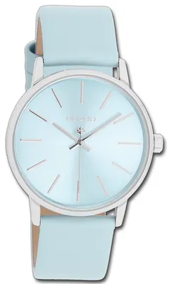 Produktbild von Oozoo Timepieces Damenuhr Quarzuhr Analog mit Lederarmband hellblau D3UOC11369