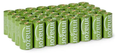 Zdjęcie produktu dla Worek na psie odchody Amazon Basics, 600 sztuk, bezzapachowy, wykonany z materiałów pochodzących z recyklingu