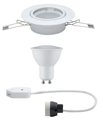 Image de Luminaire LED encastré rond 4,5W GU10 blanc orientable