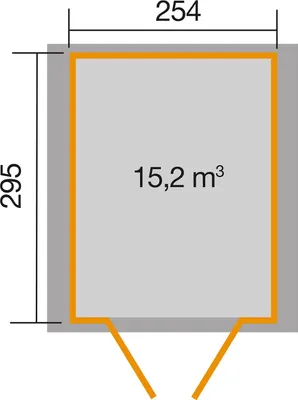Produktbild von WEKA 316.2530.20400 Gartenhaus/Blockbohlenhaus Classic mit Doppeltür ; Größe: 5 ; Farbgebung: Naturbelassen ; Wandstärke: 19 mm ; Maße (LxBxH): 295 cm x 254 cm x 221 cm ; Seitenwandhöhe: 185 cm