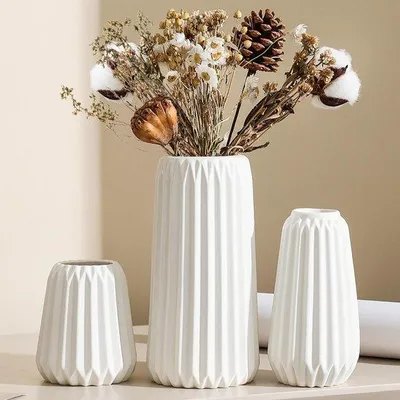 Produktbild von Keramische Vase Set neutral weiß modern