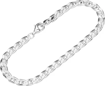 Produktbild von Armband 925 Sterling Silber 19,5cm Stegpanzerkette diamantiert Damen Armkette