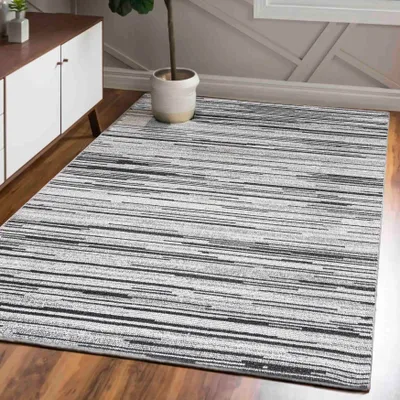 Produktbild von Mazovia Teppich Grau Abstrakt - Wohnzimmer, Schlafzimmer, Esszimmer, Büro, Kurzflor Rechteckig - ® Zertifikat, Grau - 180 x 250 cm