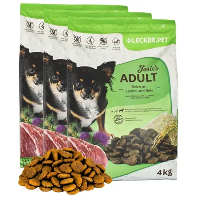 Produktbild von 12 kg Lecker.Pet® Josie's Adult Lamm & Reis Hundefutter Trockenfutter Vollnahrung