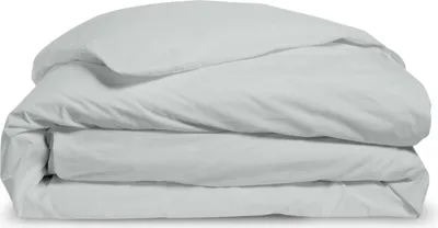 Image de Bleu Calin Housse de couette Gris clair Percale de coton - 220x240cm