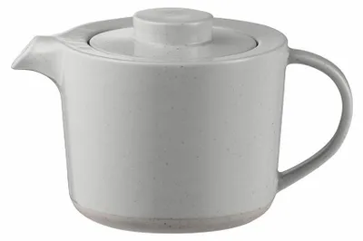 Produktbild von Blomus Teekanne Sablo, Teekessel, Behälter für Heißgetränke mit Filter, Steingut, Edelstahl, Cloud, 1 L, 64118