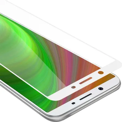 Produktbild von Cadorabo Panzerfolie für Vivo Y71 Schutzfolie in Weiß Vollbild Folie Tempered Display Schutzglas