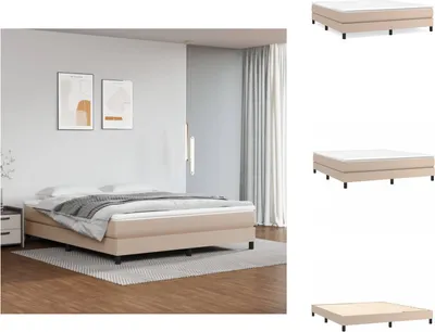 Produktbild von vidaXL Boxspringbett Cappuccino-Braun 160x200 cm Kunstleder -  Betten & Bettgestelle