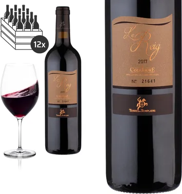 Produktbild von 12er Karton 2018 Collioure Le Reig von Terres des Templiers - Rotwein