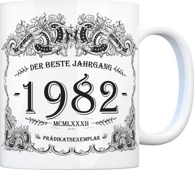Produktbild von 1982 der beste Jahrgang Kaffeebecher Tasse Kaffeetasse Geburtsjahr Geburtstag
