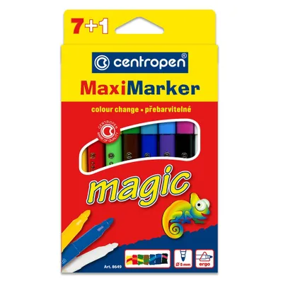 Obrázek produktu pro Přebarvitelné fixy CENTROPEN MaxiMarker Magic 8649, 8 ks