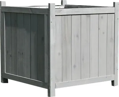 Obrázok produktu pre Mucola kvetináč drevený kvetináč 50x50 cm kvetináč kvetináč kvetináč kvetináč kvetináč kvetináč - sivý