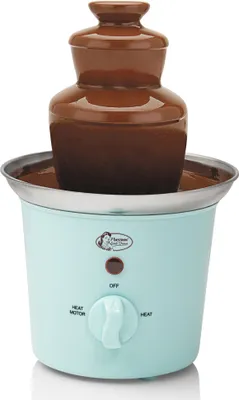 Produktbild von Bestron Schokoladenbrunnen mit 3 Etagen, kleiner Schokobrunnen mit Warmhaltefunktion, 60 Watt, Farbe: Mint