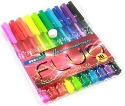 Obrázok produktu pre Fluo guľôčkové pero 10 farieb