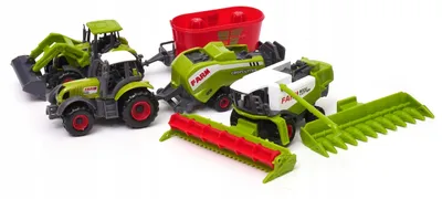 Produktbild von Dromader Kleine Farm Traktor Fahrzeugset mit Anhänger